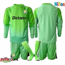 Camiseta Aston Villa Portero Visitante Equipación para niños 2025-26 manga larga (+ pantalones cortos)